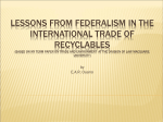 Lessons from Federalism in the International Trade of