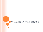 Women in the 1920`s
