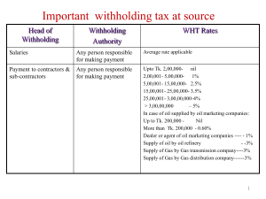 Tax Deduction at Source 2015-2016
