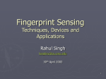 Fingerprint Sensing Techniques, Devices and Applications