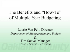 The Benefits and “How-To” of Multiple Year Budgeting