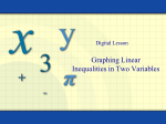 Graphing Linear Inequalities in Two Variables