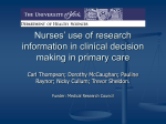 primary care nurses use of research evidence