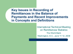 Key Issues in Recording of Remittances in the Balance of Payments