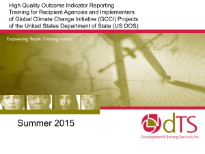 2015 DOS GCCI Indicator Training