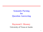 Semantic Parsing for Question Answering