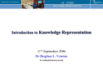 Knowledge Representation - Department of Computing