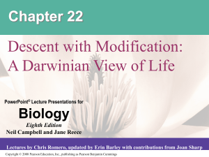 Chapter 22 PowerPoint - Darwinian View of Life