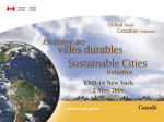 Sustainable Cities Initiative (SCI) http://sci.ic.gc.ca Global Needs