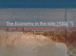 The Economy in the late 1920s