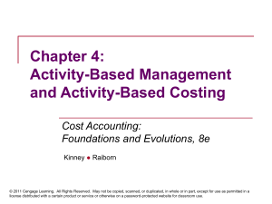 Activity-Based Management and Activity-Based Costing