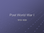 Post World War I