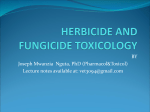 HERBICIDE AND FUNGICIDE TOXICOLOGY