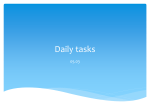 Daily tasks