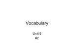 Vocabulary