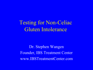 The Spectrum of Gluten Intolerance Beyond Celiac Disease