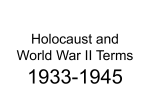 WWII and Holocaust Vocabulary PPT