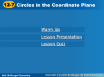 10.8 Equations of a Circle