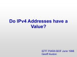Do IPv4 Addresses have a Value?