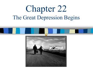 Chapter 22 Great Depression Begins