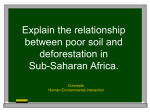 SS7G2b Explain the relationship between poor soil
