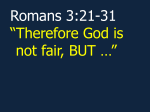 Therefore God is not fair, but… - Living Waters Methodist Church