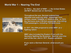 Lesson 7 - Nearing the End of WW1
