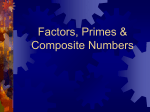 Factors and Primes