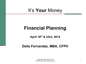 Delia Fernandez, MBA, CFP