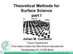 Theoretical Methods for Surface Science - Max-Planck