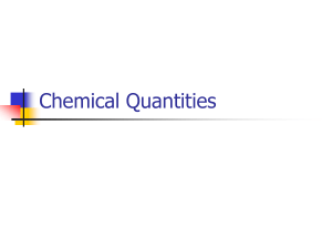 Chemical Quantities - Malibu High School
