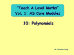 Polynomials