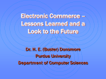 Electronic Commerce - Purdue University :: Computer Science