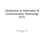 Introduction of ICT