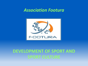 Association Footura DEVELOPMENT OF SPORT AND
