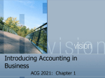Introducing Accounting in Business