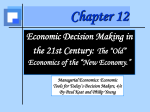 Application of Old Economy Concepts