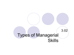 Types of Managerial Skills