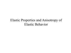 Anisotropy of Elastic Behavior