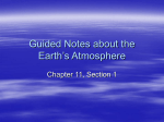 Guided Notes about the Earth`s Atmosphere