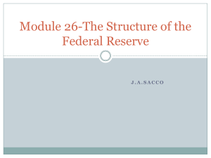 Module 26- The Federal Reserve System