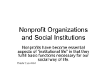 Nonprofit Organizations and Social Institutions