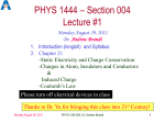 phys1444-lec1 - UTA HEP WWW Home Page