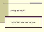 Group Therapy - Dept. of Psychology (internal)