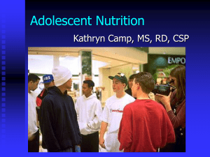 Adolescent Nutrition