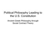 Political Philosophy Leading to the U.S. Constitution