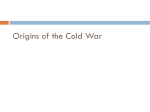 IB 2009-10 Origins of the Cold War