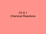 Ch 5.1 The Nature of Chemical Reactions