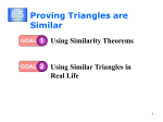 Using Similarity Theorems Theorem 8.2 Side - Side