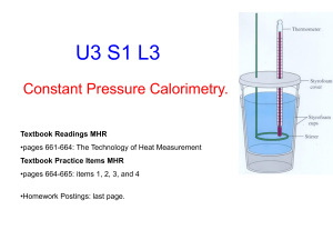 U3 S1 L3 calorimetry